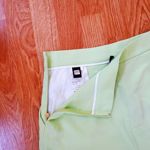 Just Cavalli Skort Skirt Effect Crepe Shorts Light Lime Green Sz Sm - Picture 8 of 16